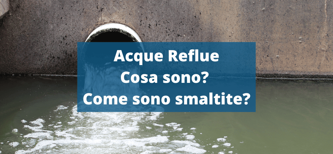 Acque Reflue: Cosa sono? Come sono smaltite?