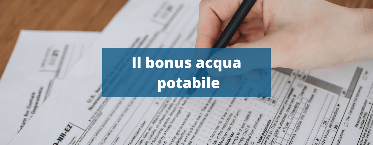 Il bonus acqua potabile