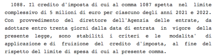 credito di imposta 50%