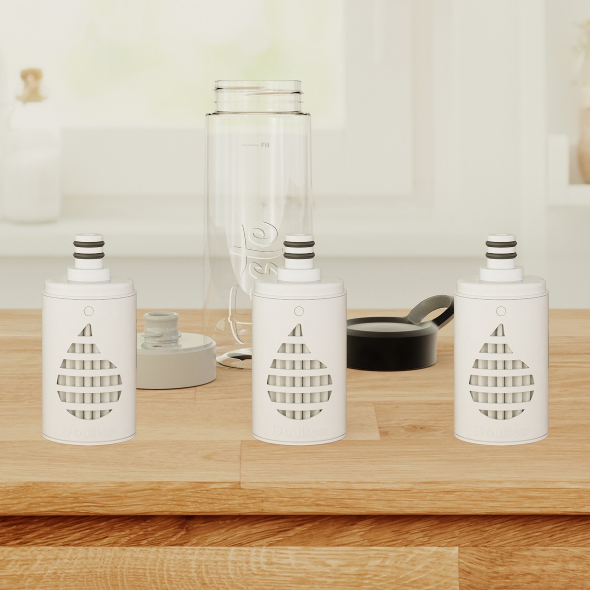 3 ricariche bottiglia filtrante Doulton Taste