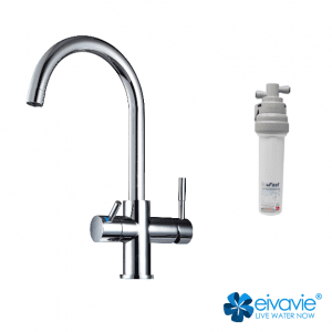 Depuratore acqua sotto lavello Ecofast con miscelatore a tre vie Classic con Led